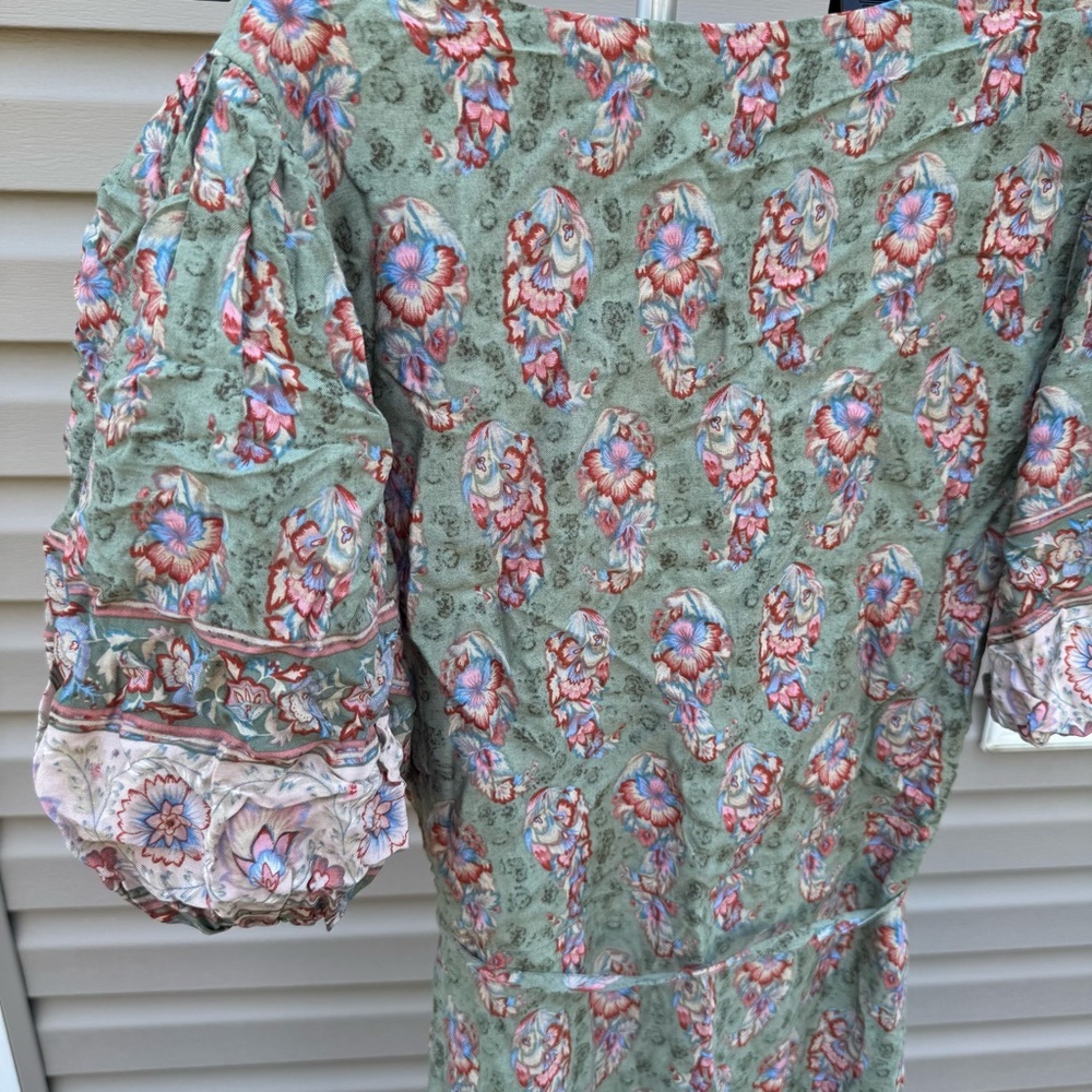 E E SOME Floral Wrap Around Maxi Dress Size Small - Picture 4 of 4